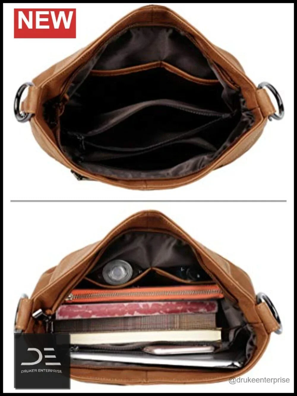 Genuine Leather Hobo Shoulder Bag Purse Crossbody